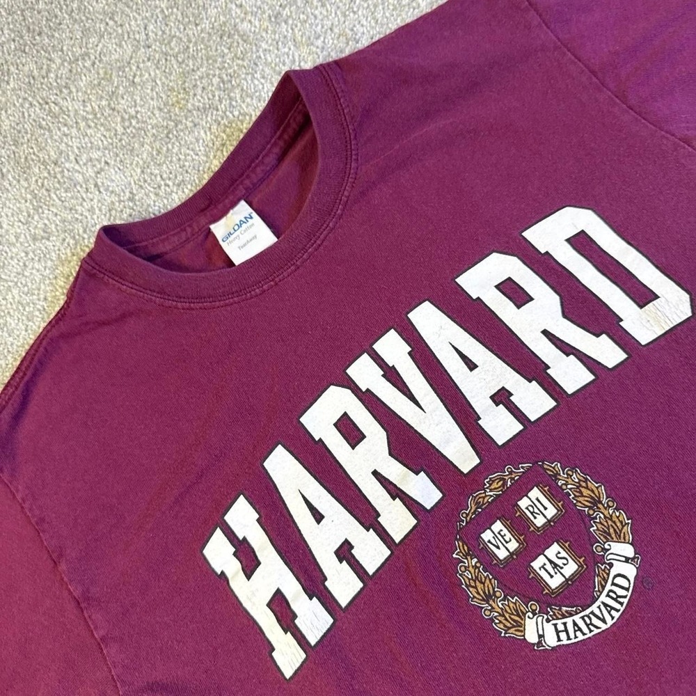 Women's Harvard University Burgundy T-Shirt Small College Graphic Tee